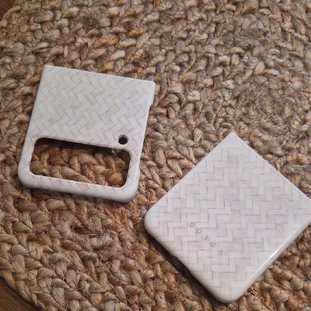 Elegant White Woven Phone Case